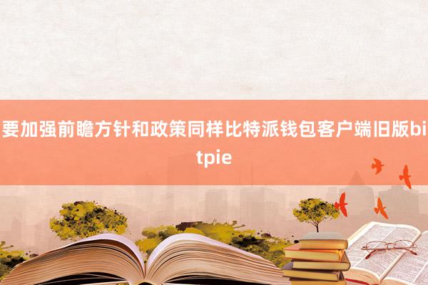 要加强前瞻方针和政策同样比特派钱包客户端旧版bitpie