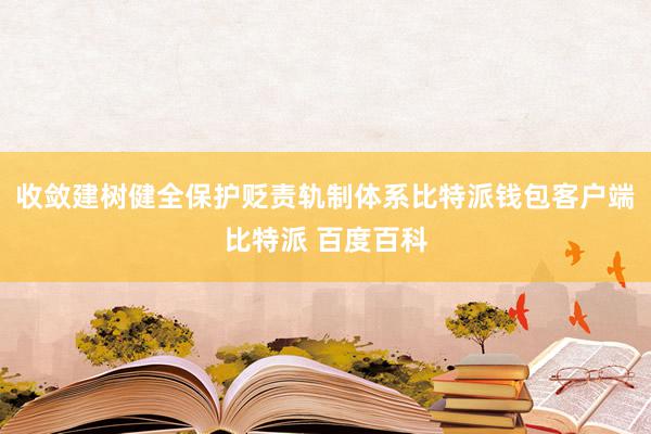 收敛建树健全保护贬责轨制体系比特派钱包客户端比特派 百度百科