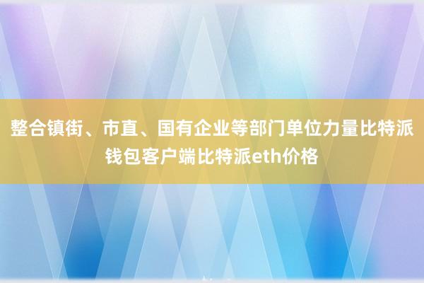 整合镇街、市直、国有企业等部门单位力量比特派钱包客户端比特派eth价格