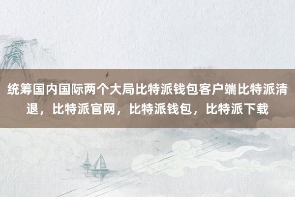 统筹国内国际两个大局比特派钱包客户端比特派清退，比特派官网，比特派钱包，比特派下载