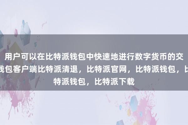 用户可以在比特派钱包中快速地进行数字货币的交易比特派钱包客户端比特派清退，比特派官网，比特派钱包，比特派下载