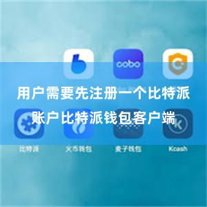 用户需要先注册一个比特派账户比特派钱包客户端